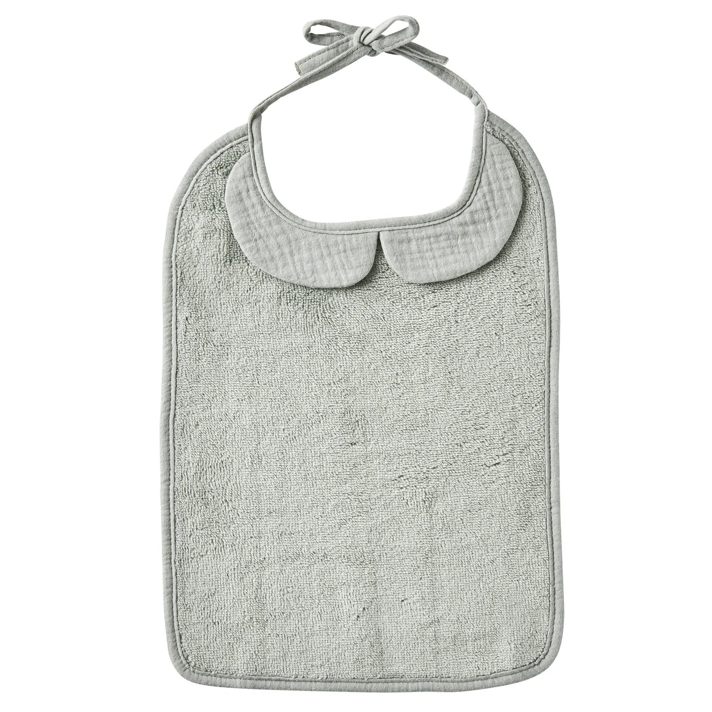 Grand bavoir en bambou Vert de Gris