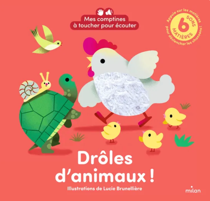 LIVRE A TOUCHER SONORE DROLE D ANIMAUX