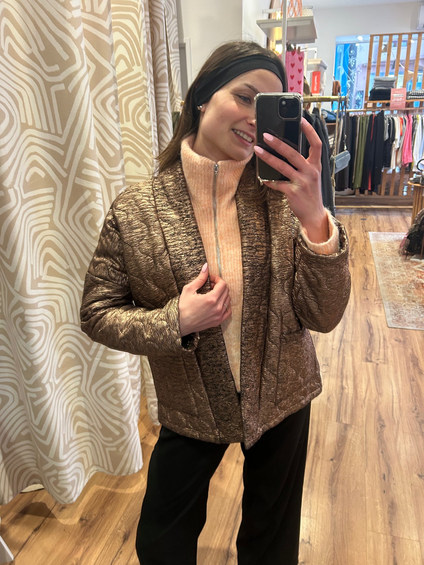 Veste matelassée mordoré