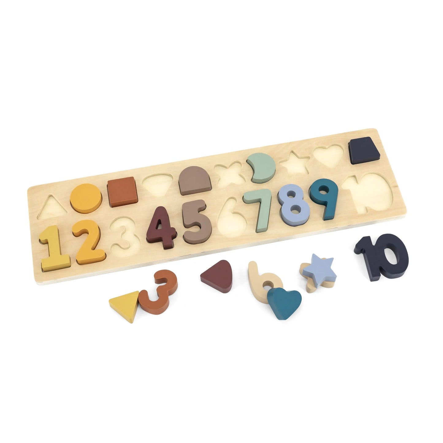 Puzzle en bois chiffre & formes