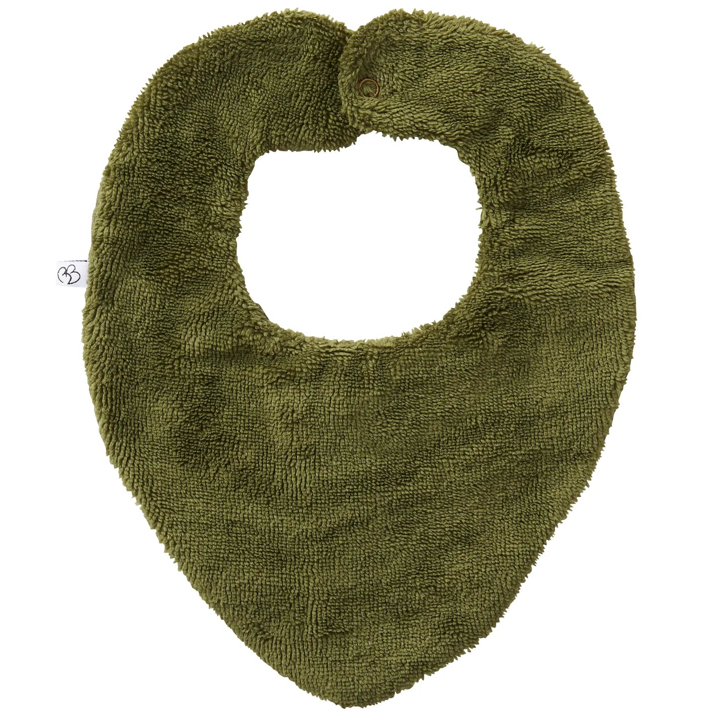 Bavoir Bandana réversible bambou/gaze de coton - Fougère
