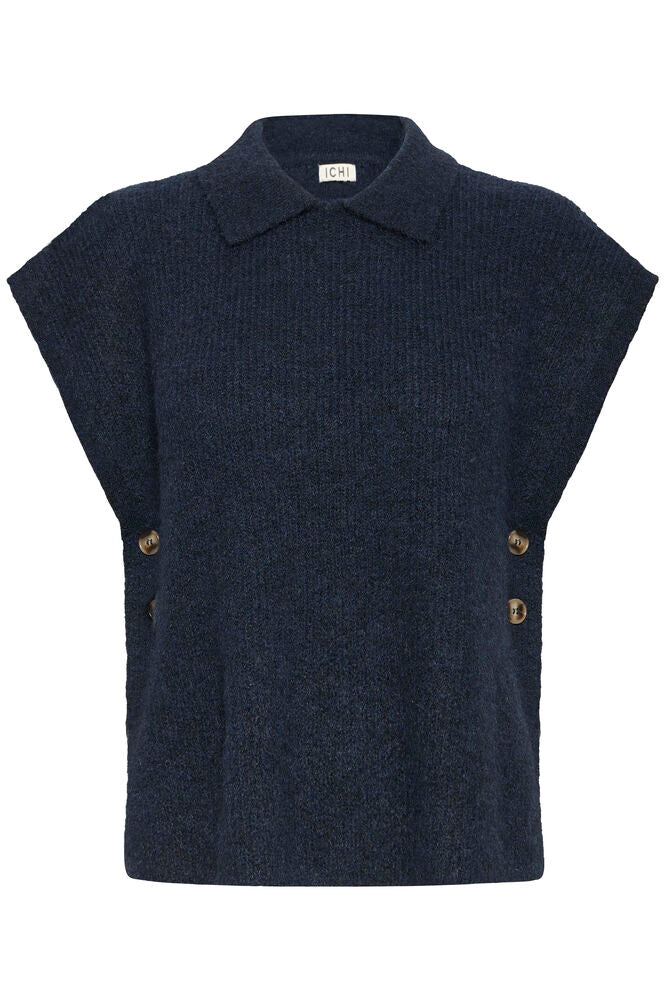 Pull Aylva sans manche Bleu Marine