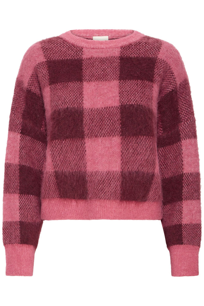 Pull Helena à carreau Rose