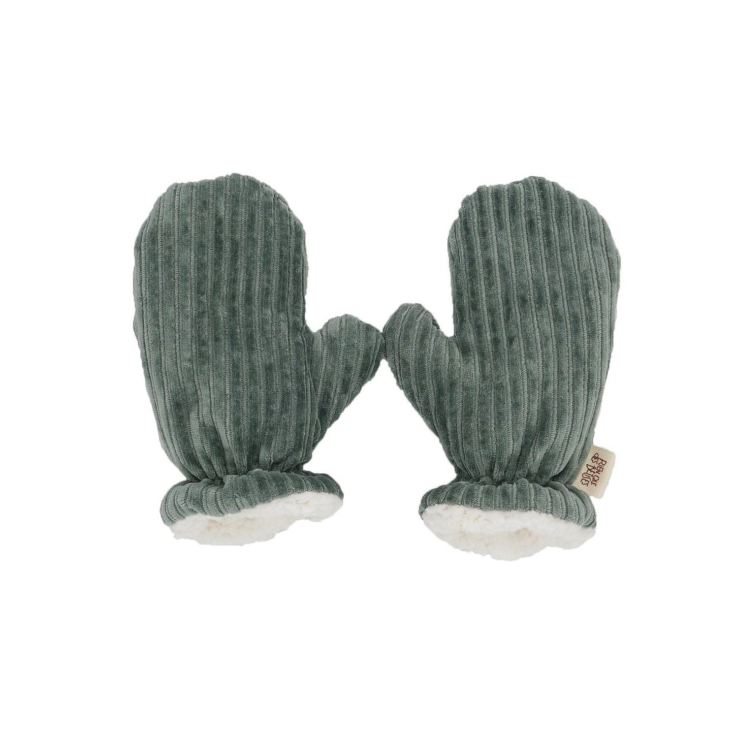 Moufles velours Kaki