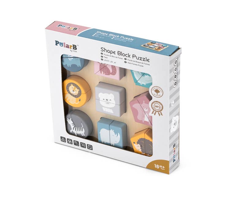 Puzzle Shape Blocks - Animaux sauvages