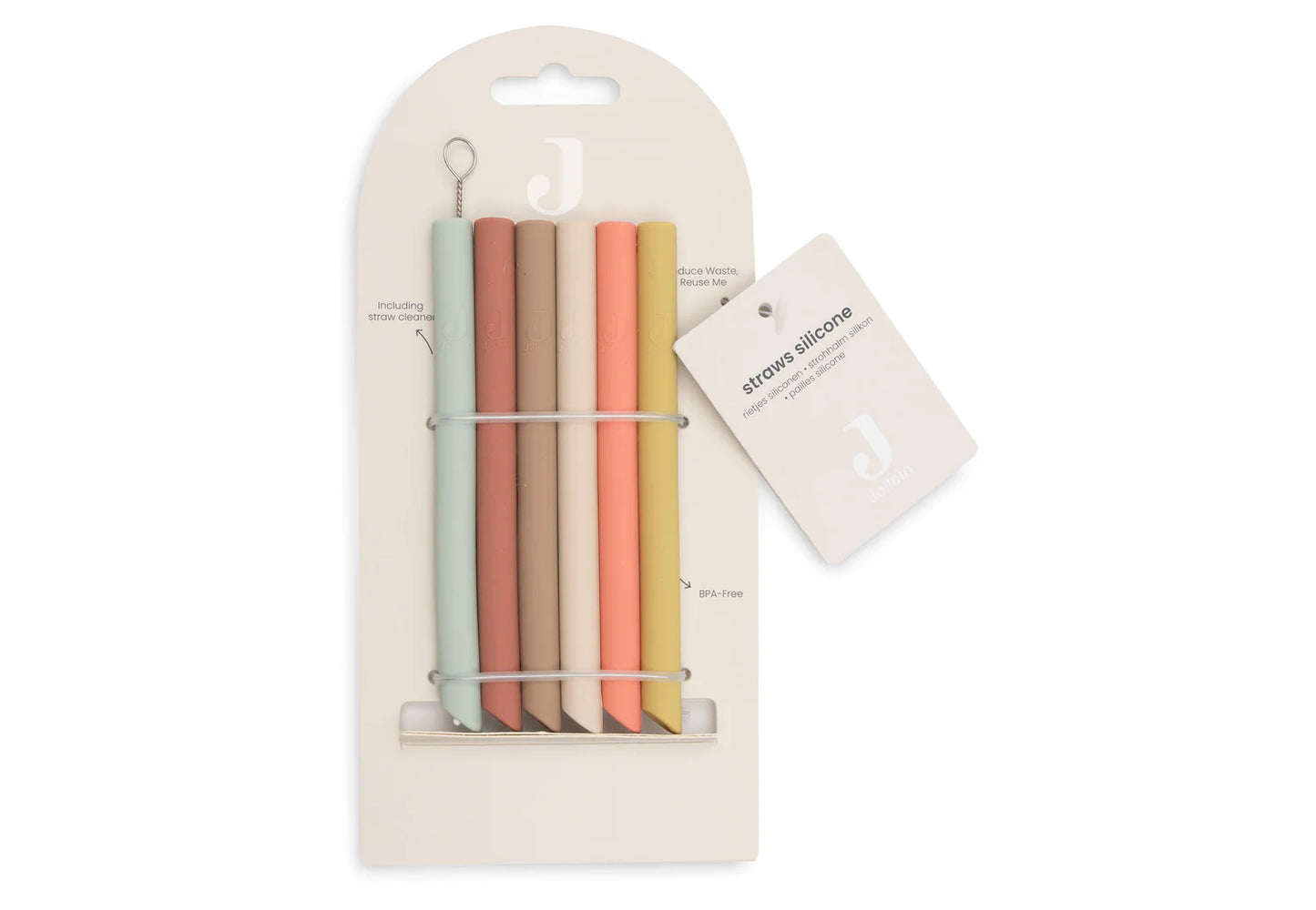 Lot de 6 pailles en silicone