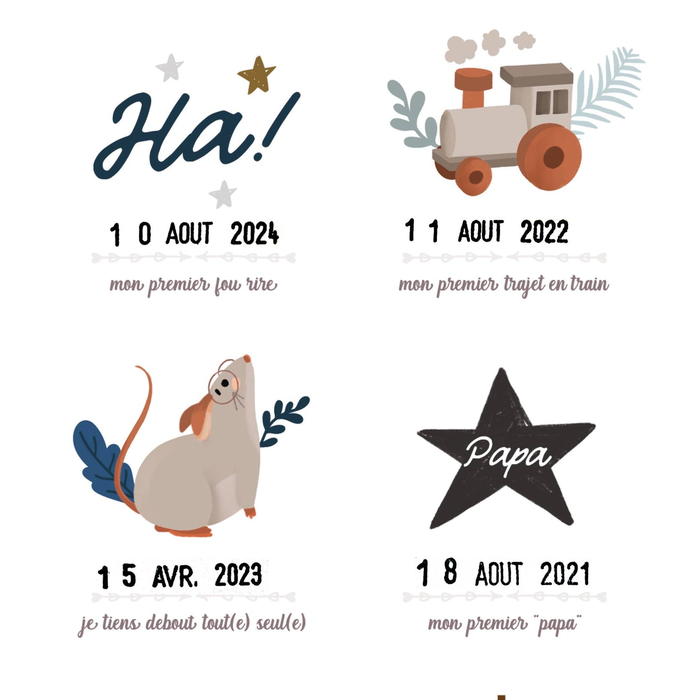 Affiche "Mes Premières Fois" - Souris cobalt