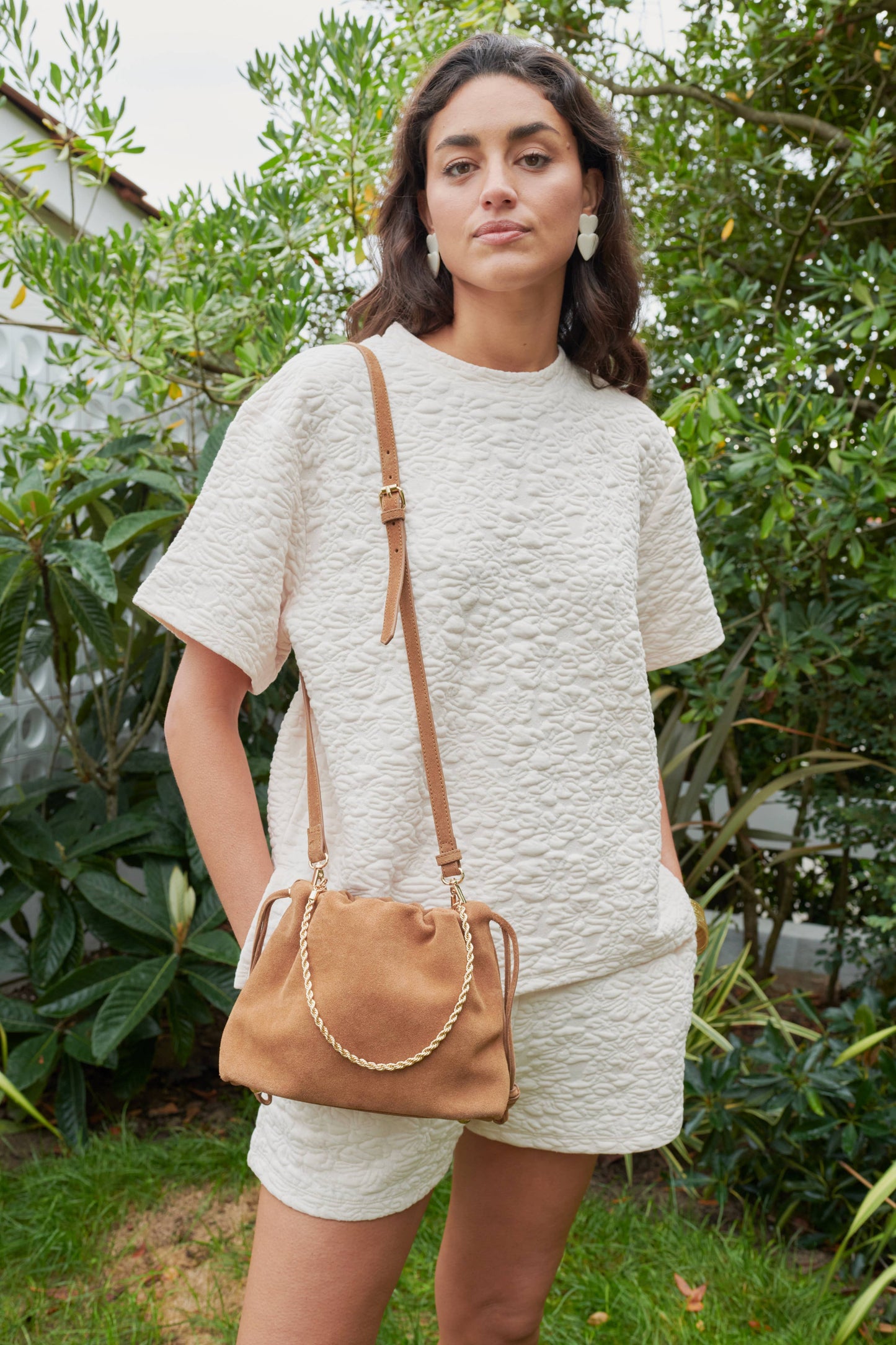 SAC CUIR SUEDE TESSA MOKA