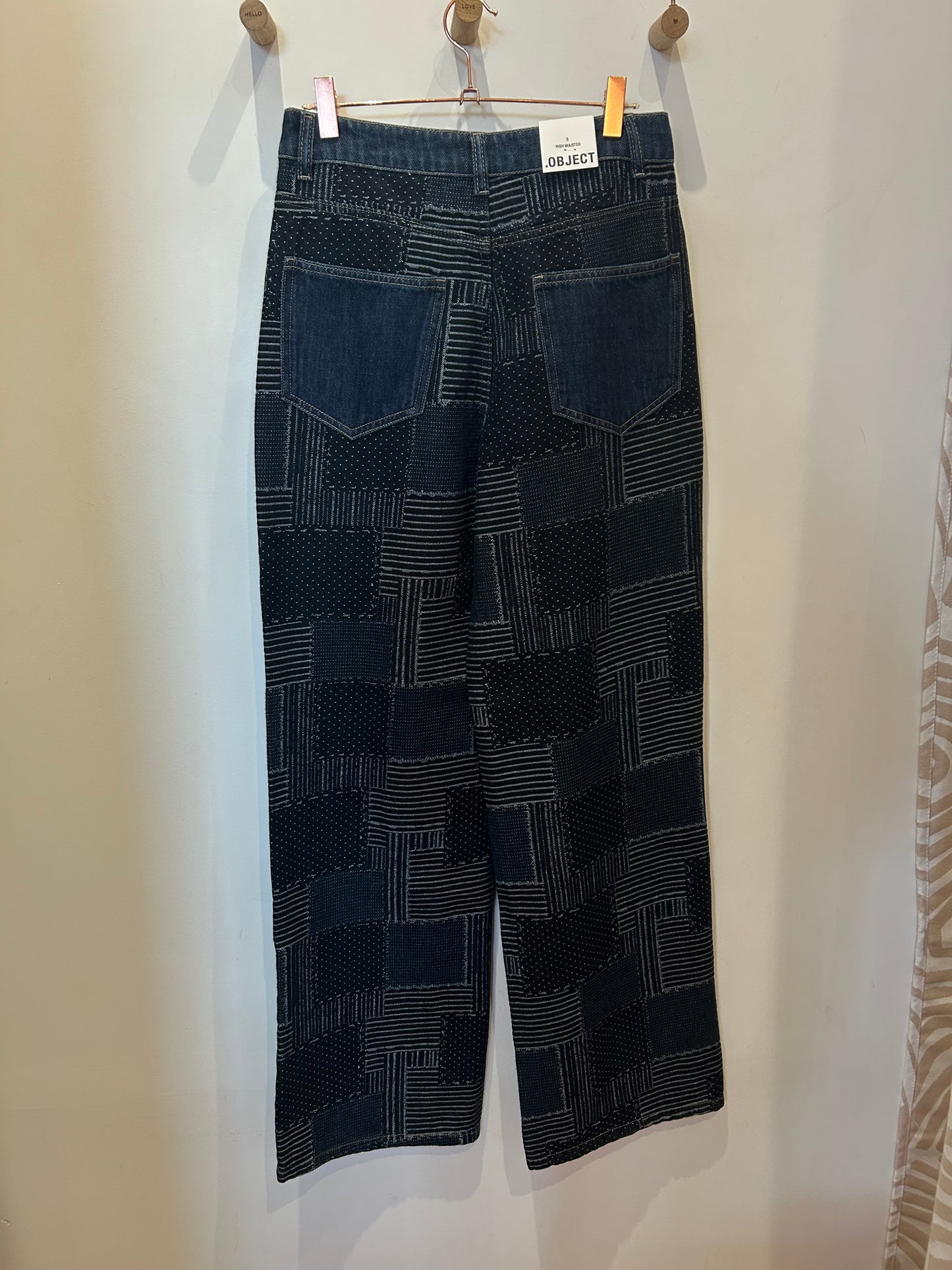 Jeans effet patchwork OBJMOJI