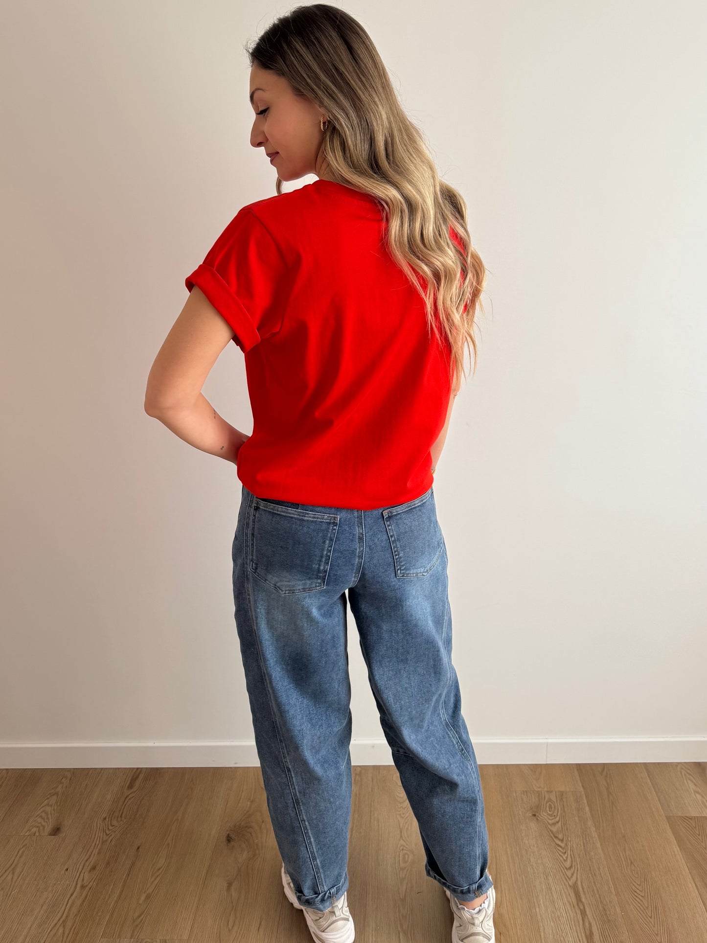 T-shirt Bisous rouge