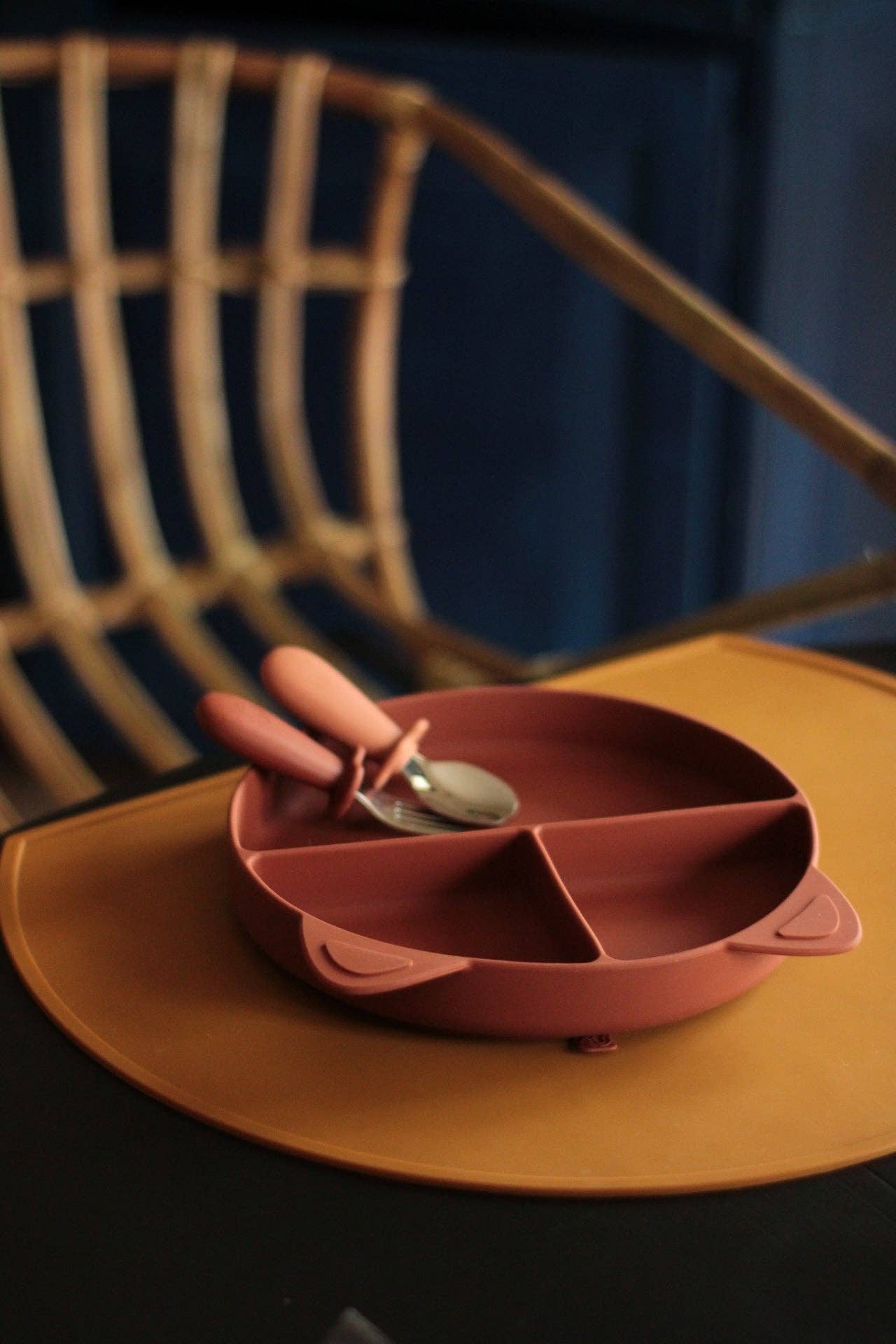 Assiette compartimentée Naé - Châtaigne