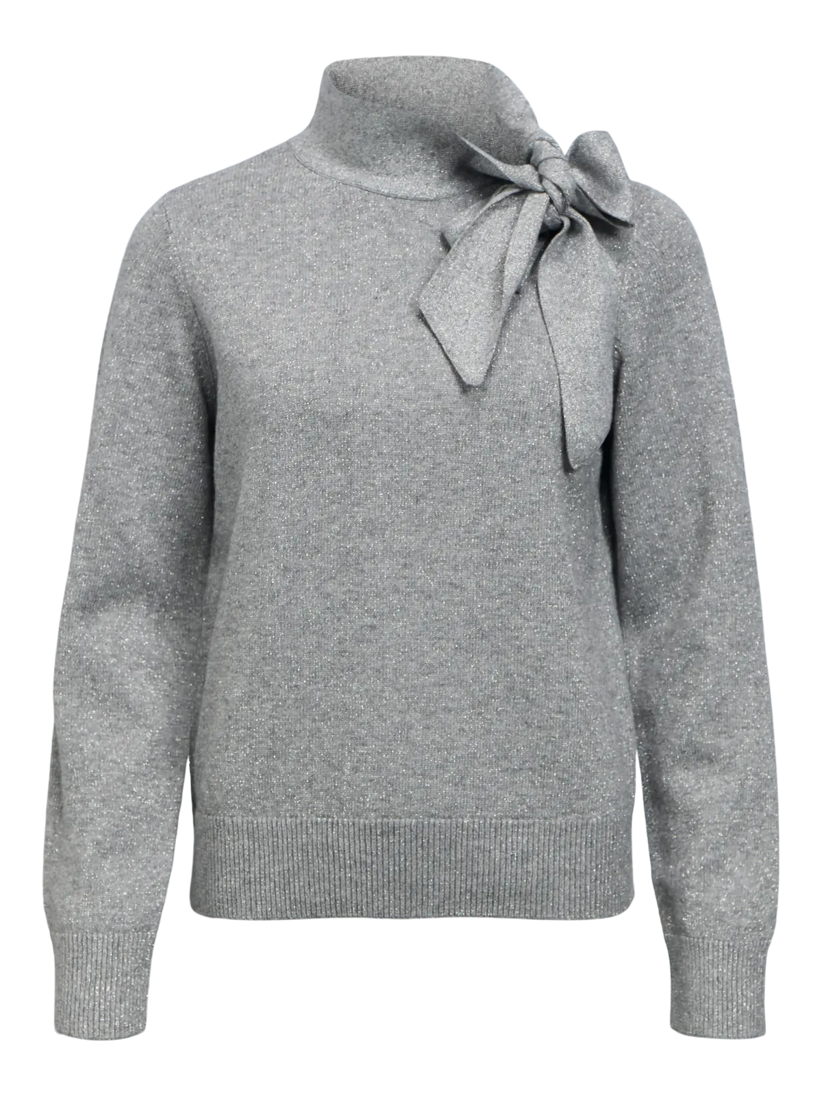Pull col roulé Thess Gris à paillettes