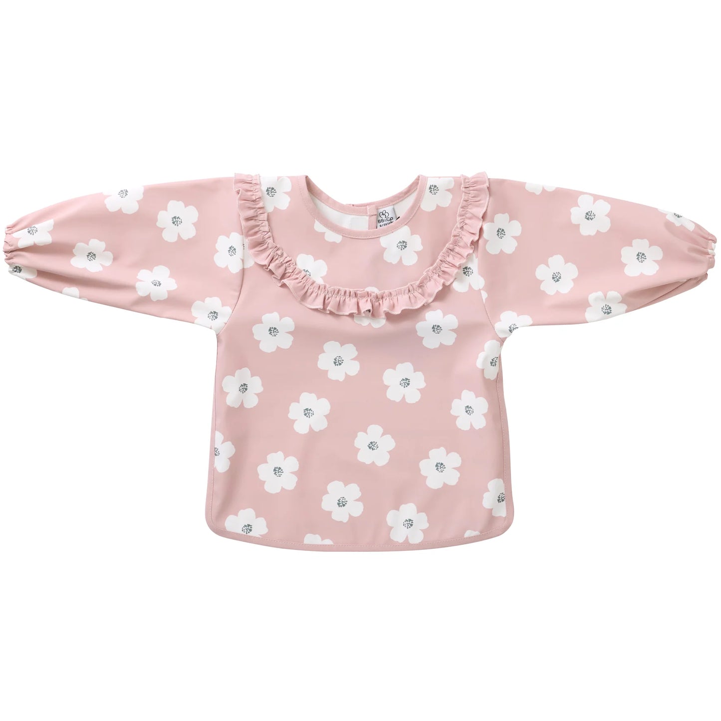 Bavoir-tablier froufrou imperméable fleurs