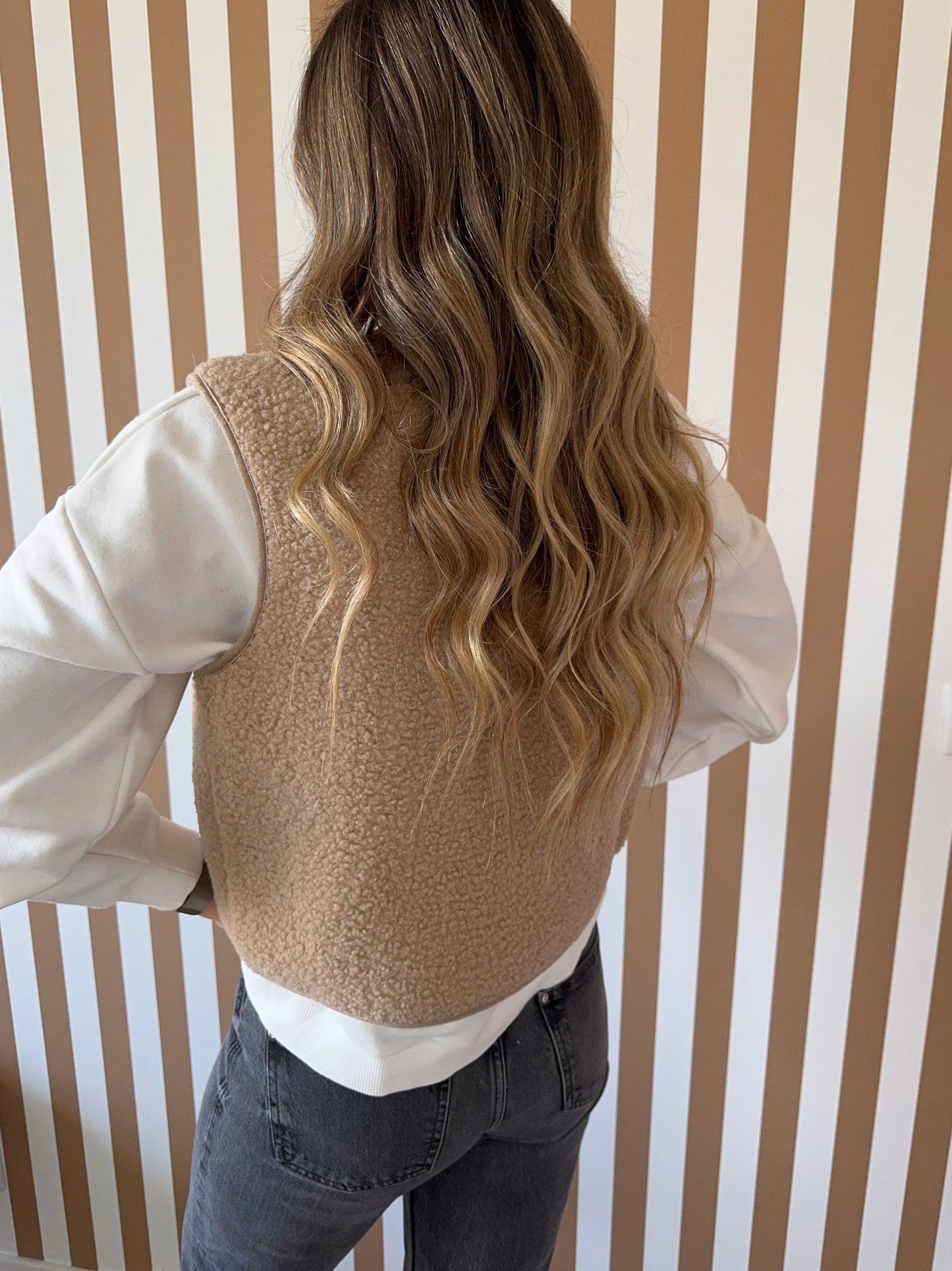 Gilet moumoute Ary beige