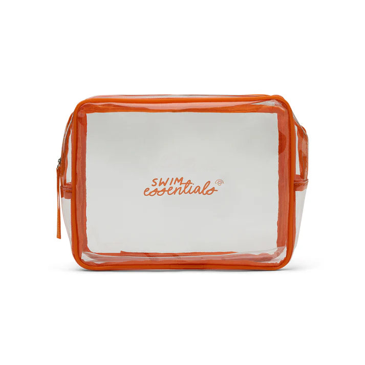 Grande trousse de toilette - Orange transparent