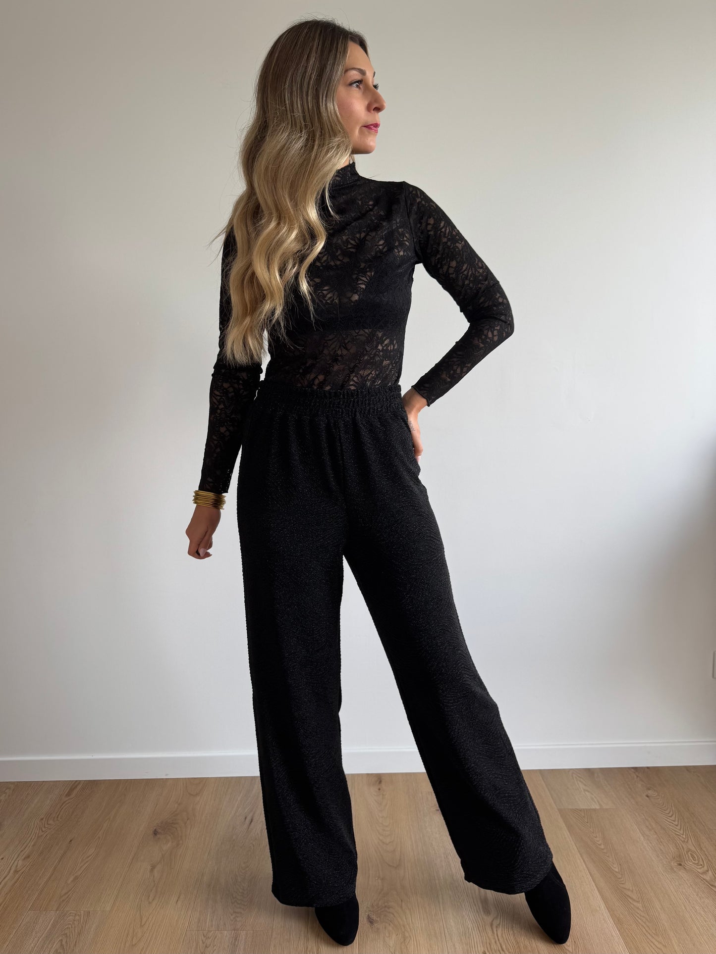 Top dentelle noir Léana