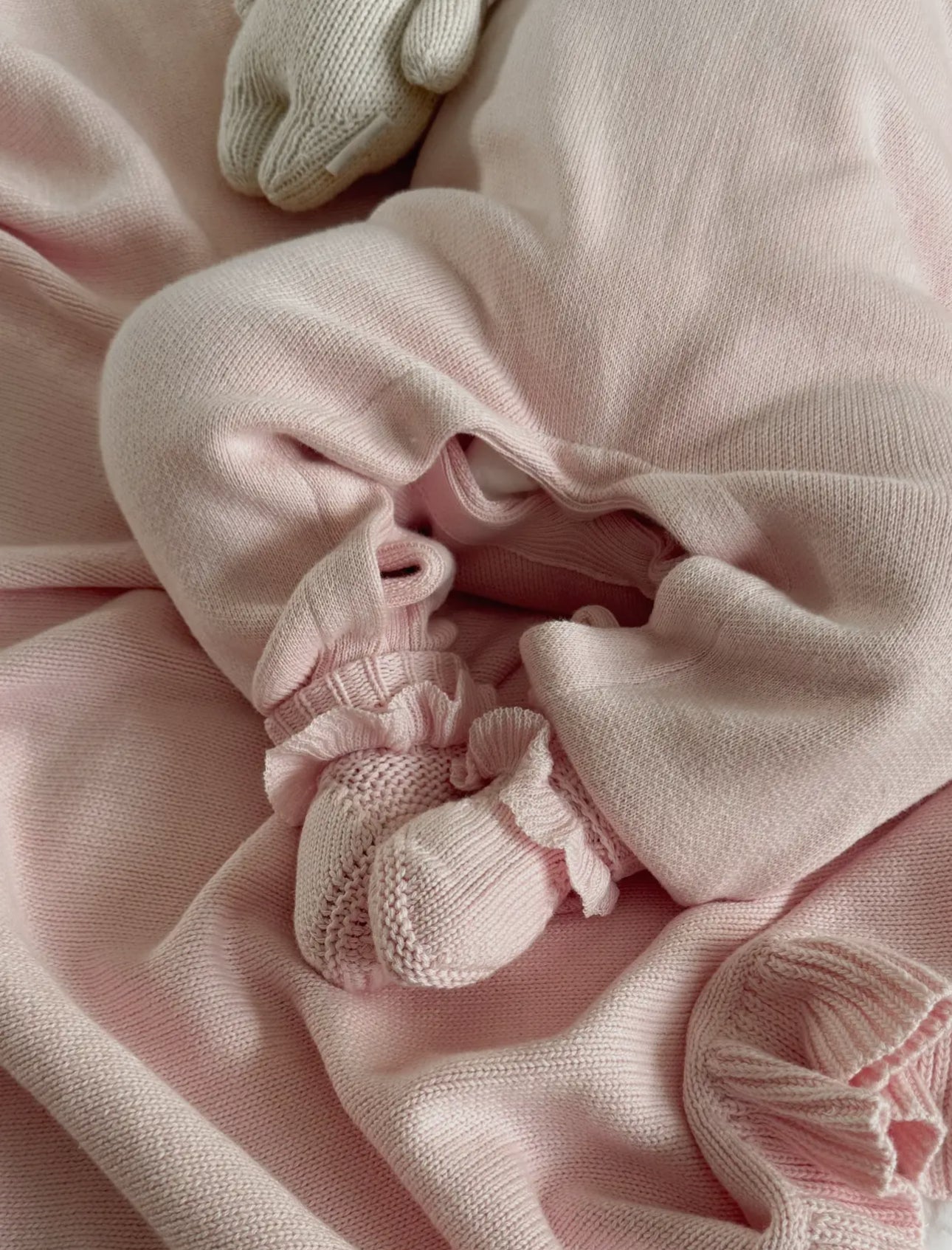 Bottines Classiques à Volants - Rose Poudré