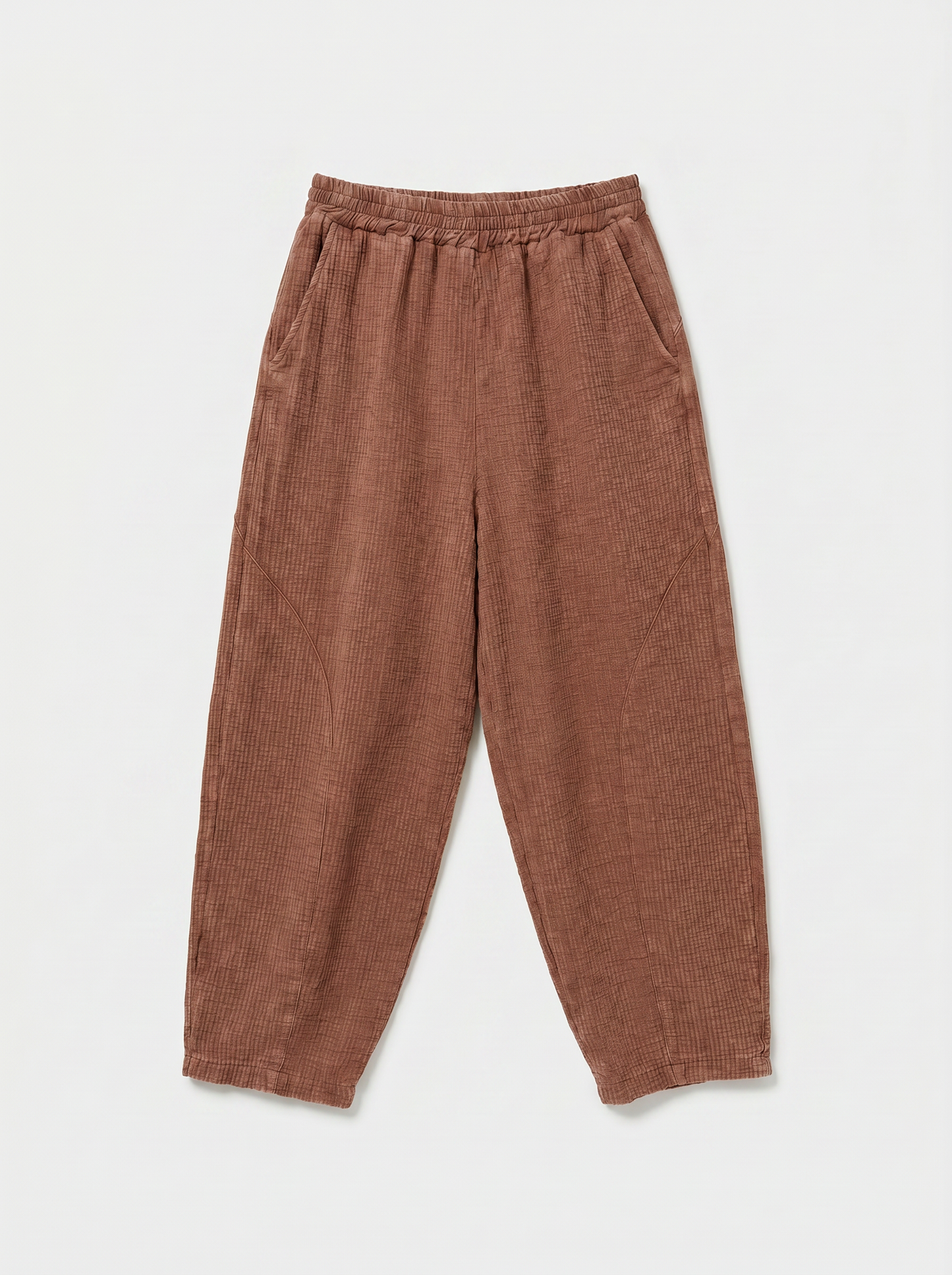 Pantalon Balloon gaze de coton Brandy