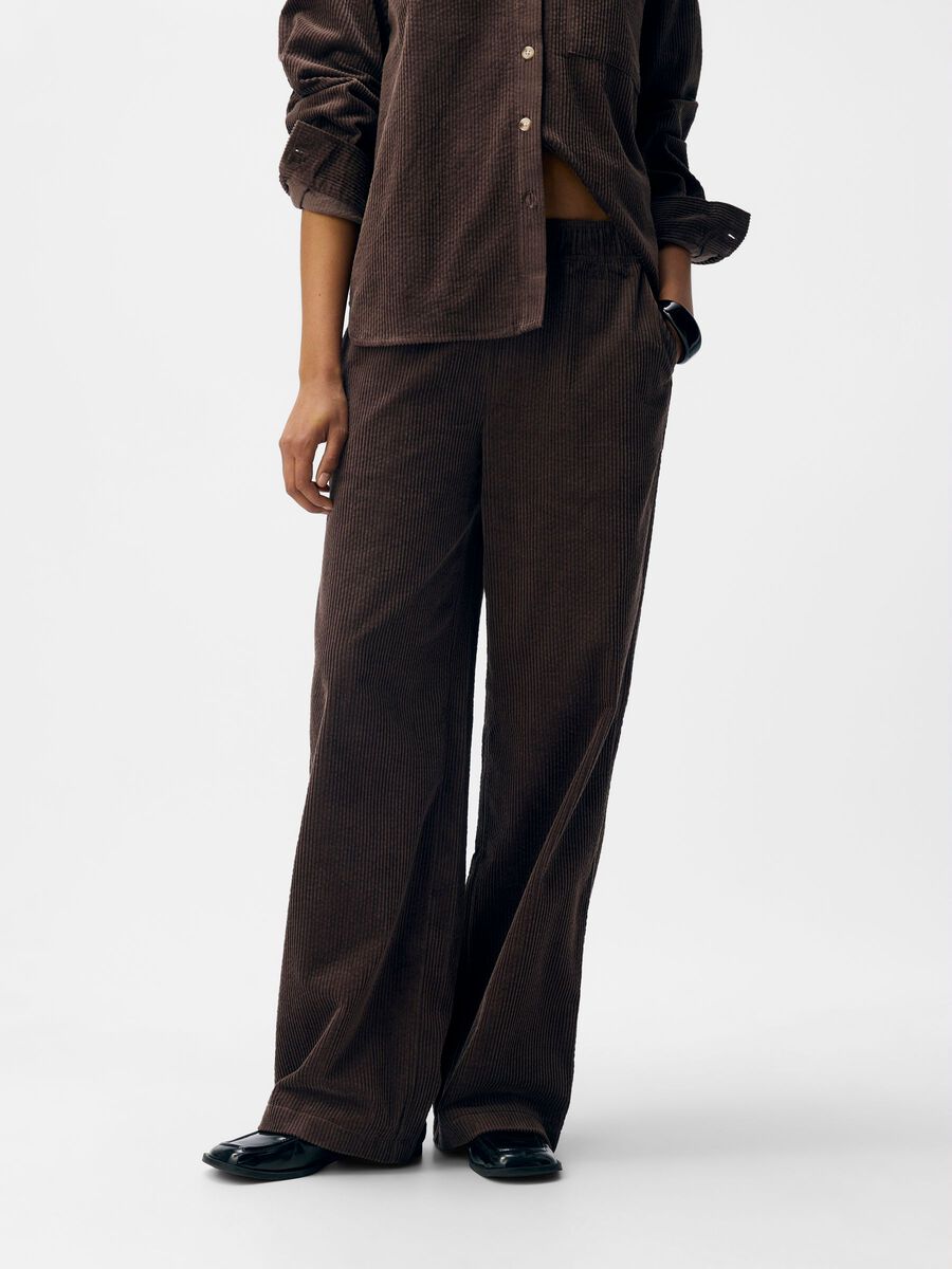 Pantalon velours marron OBJGALA