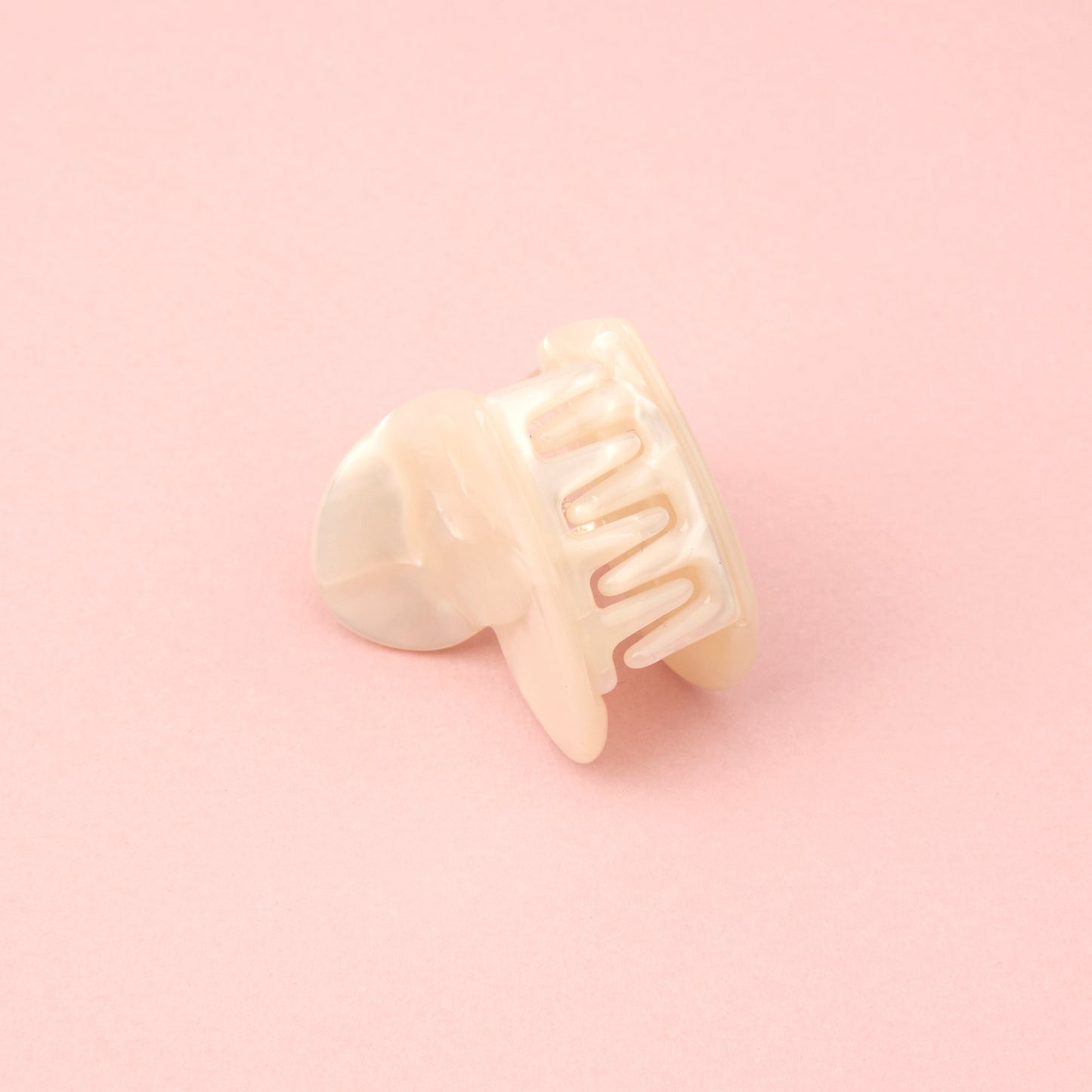 Mini pince à cheveux Cœur Blanc
