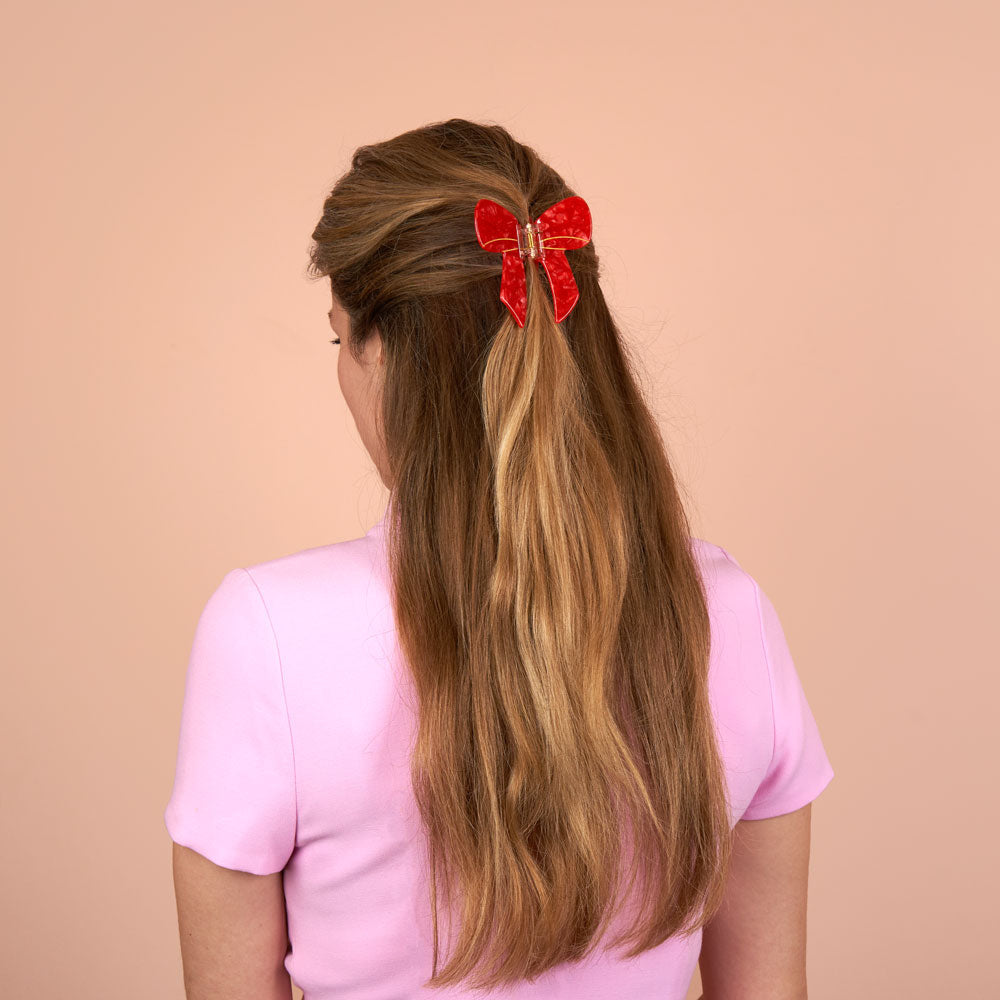 Pince à cheveux Noeud Rouge