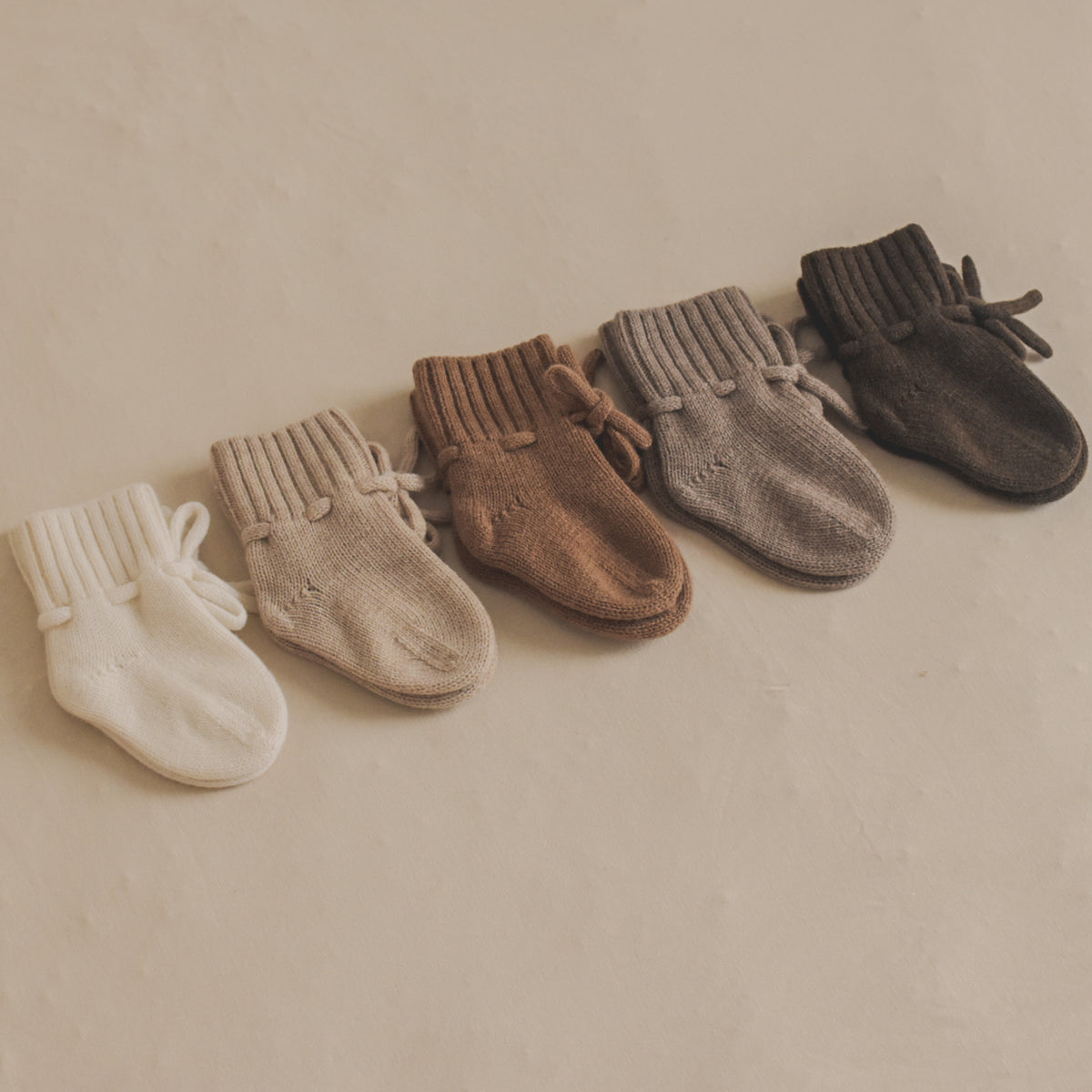 Chaussons laine mérinos écru