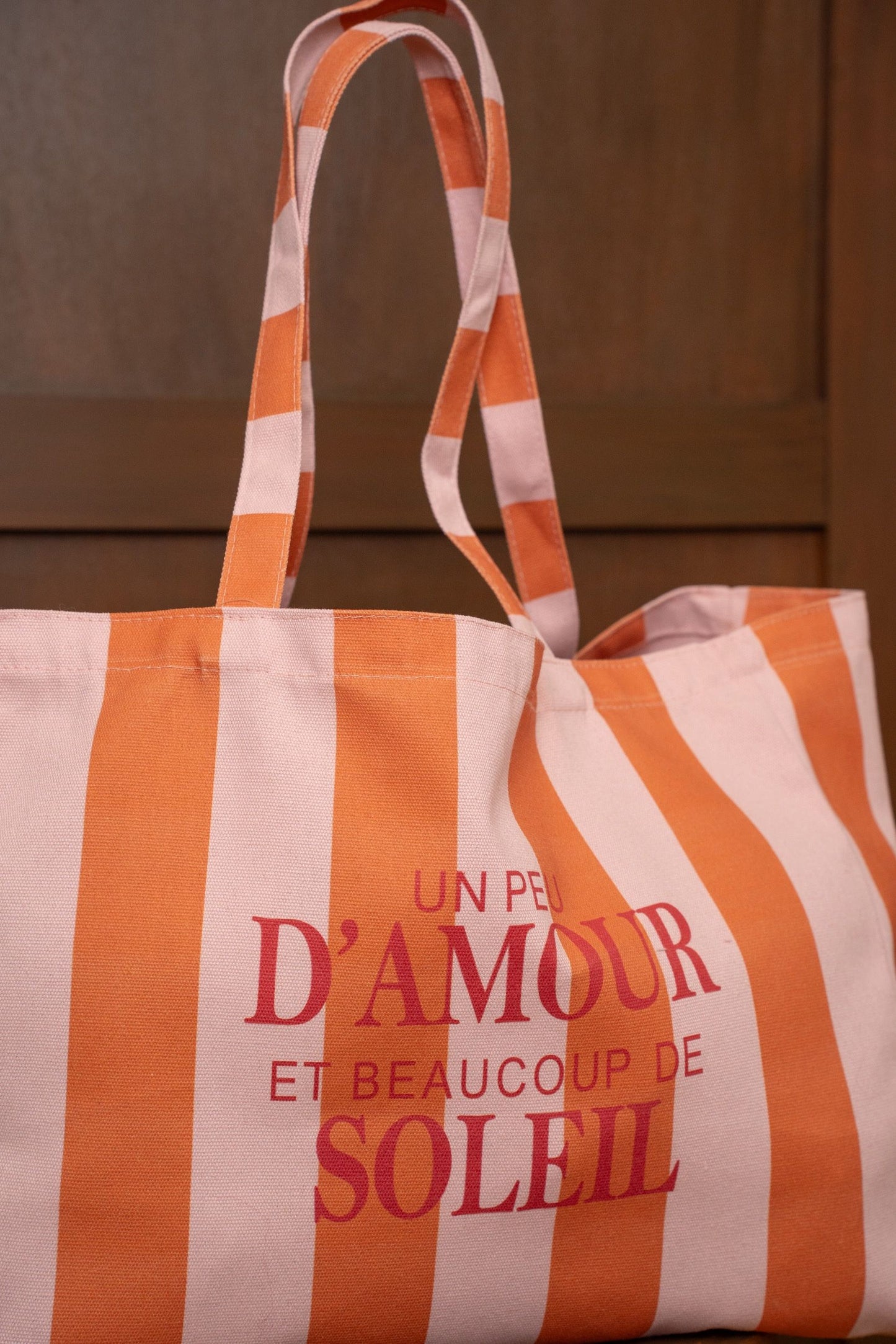 Cabas orange « Un peu d’amour »