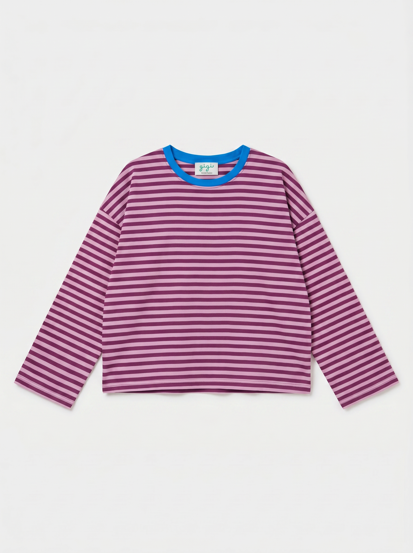 T-Shirt manches longues rayures Aubergine