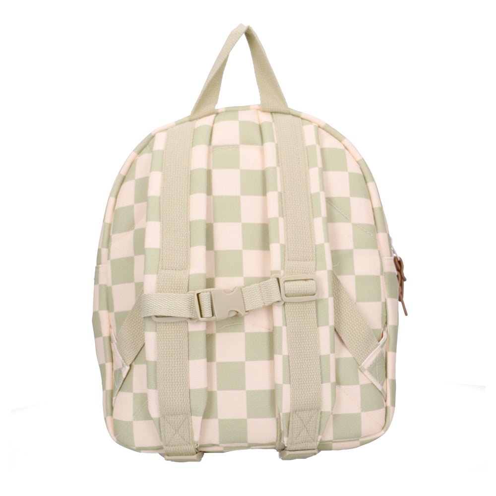 Sac à dos enfant pâquerettes beige/vert