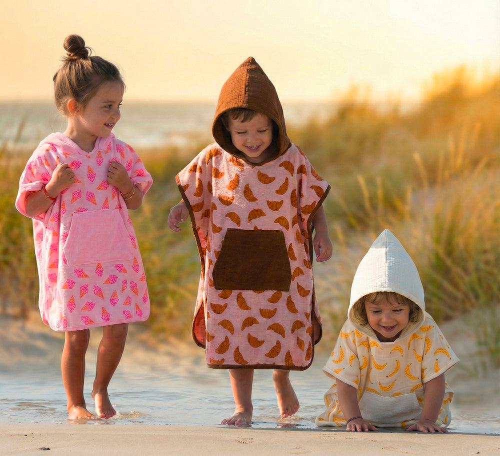 Poncho de bain en bambou Banane