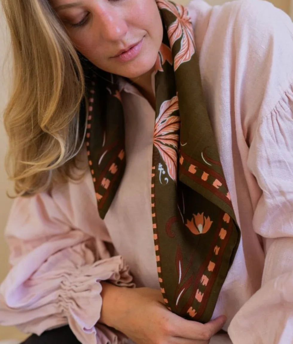 Foulard moyen - Bloom Khaki