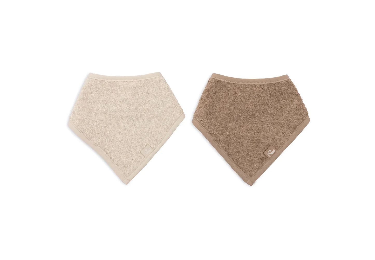 Lot de 2 bavoirs bandana éponge - Milky coffee