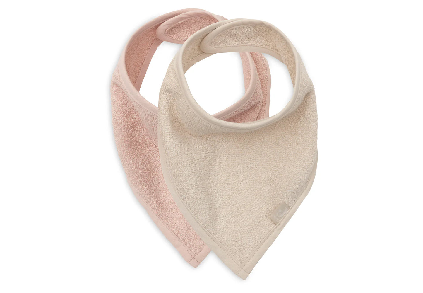 Lot de 2 bavoirs bandana éponge - Silk Rose & Sand