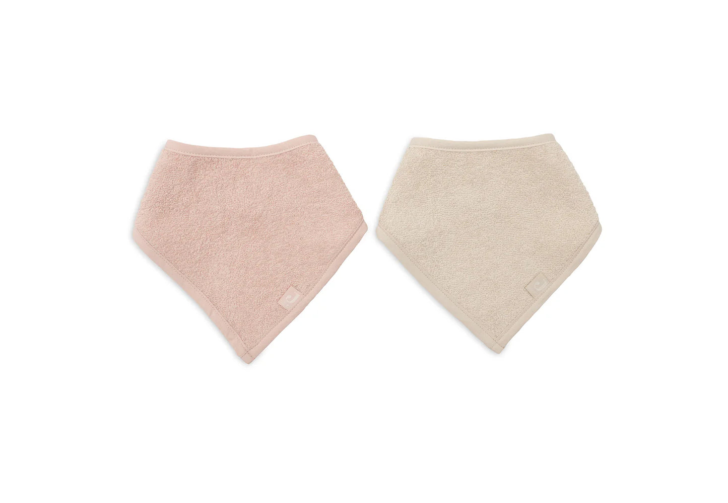 Lot de 2 bavoirs bandana éponge - Silk Rose & Sand
