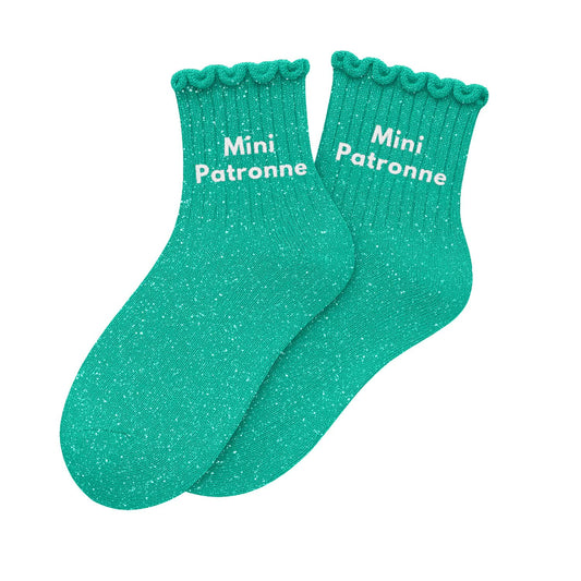Chaussettes Enfant à Paillettes "Mini Patronne"