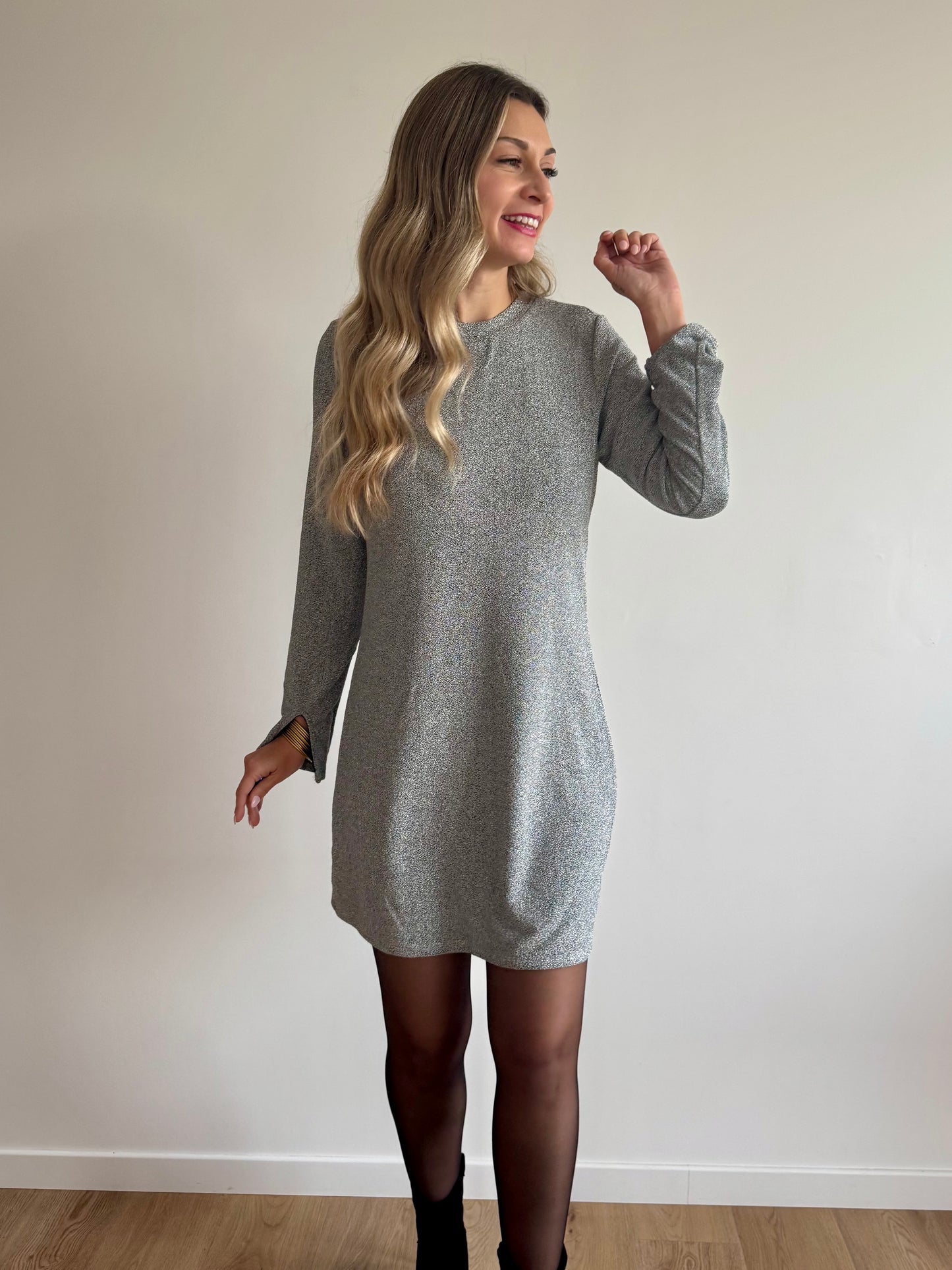Robe courte argent FILIPA