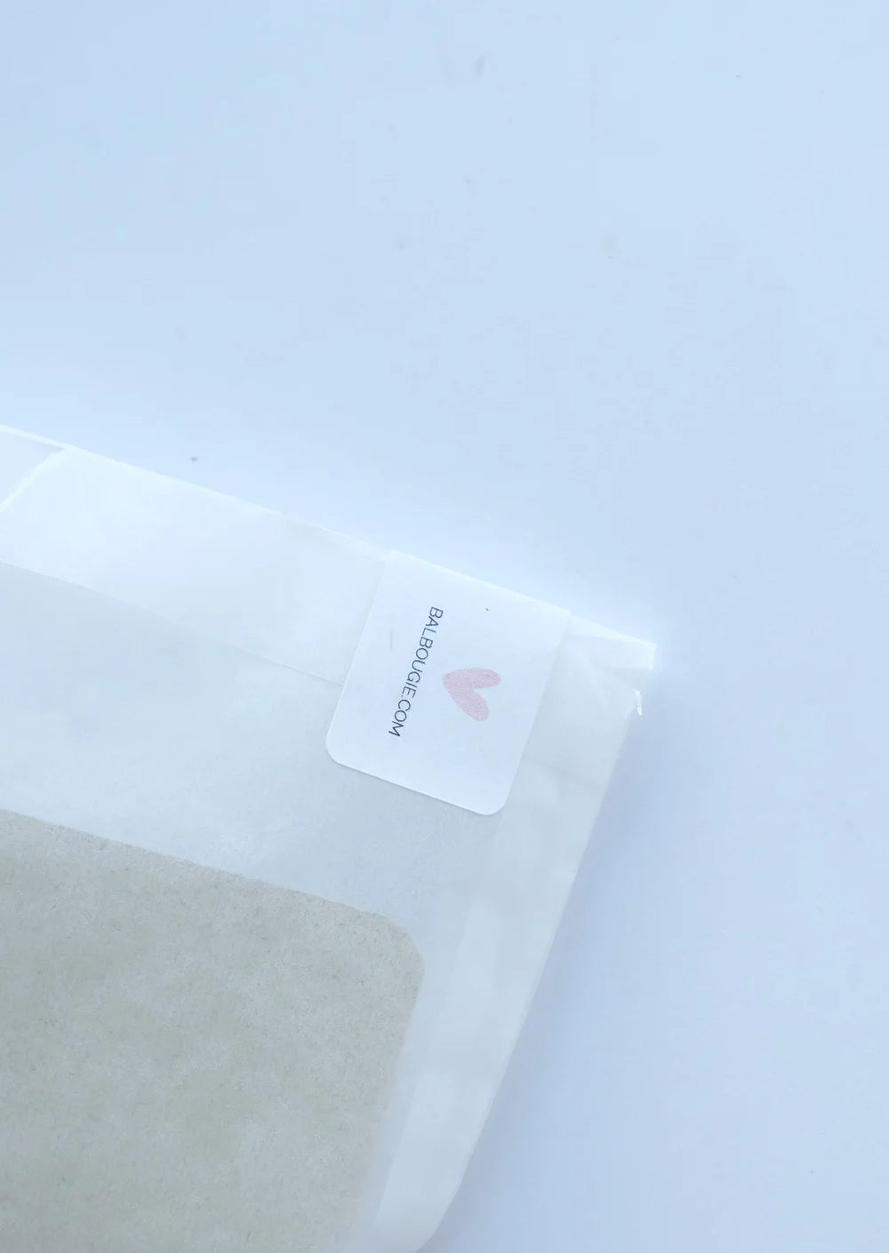 Carte "Merci" avec bougie parfumée Rose&Poire