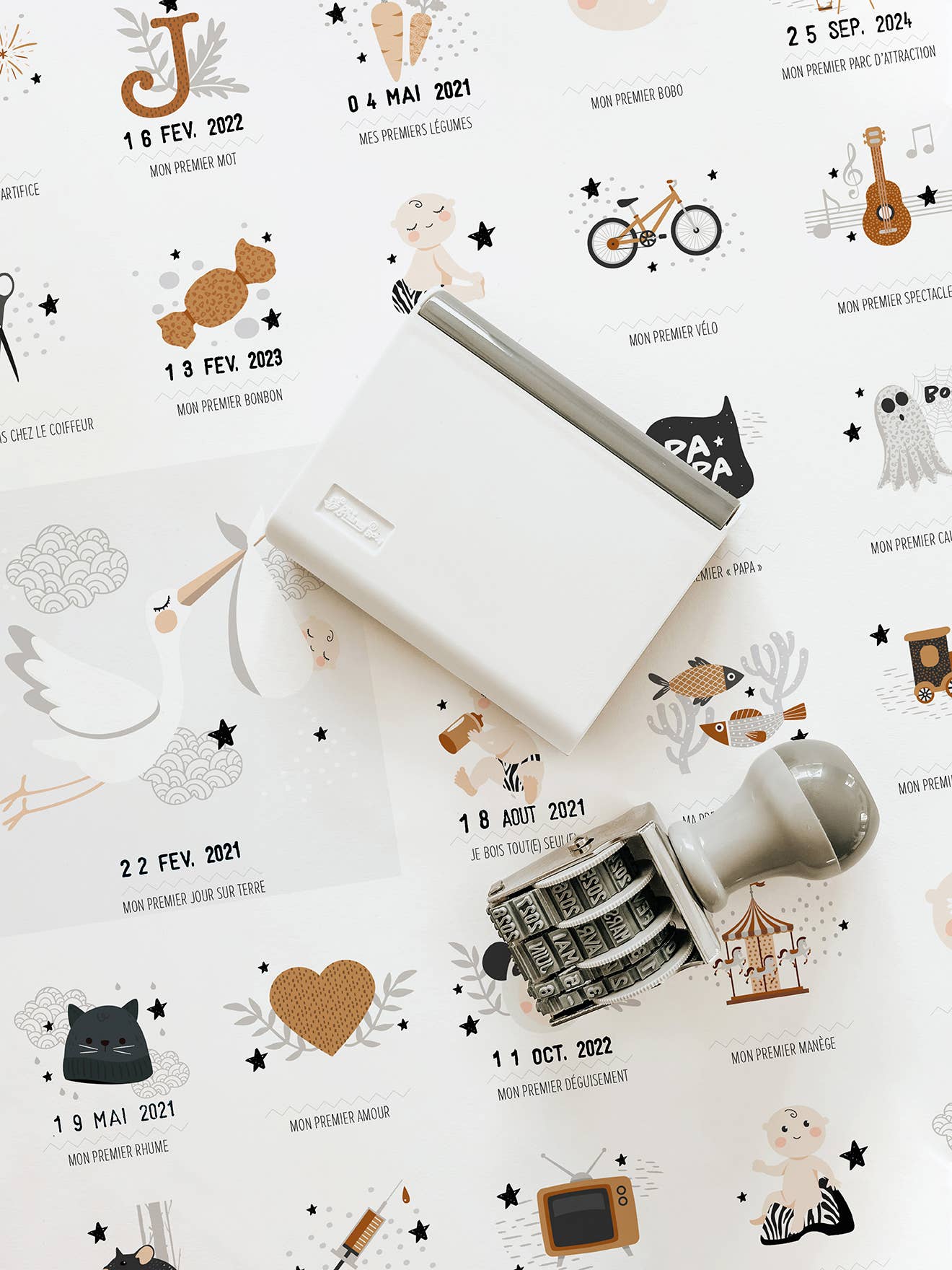 Affiche "Mes Premières Fois" - Peau Claire: Version maman / papa