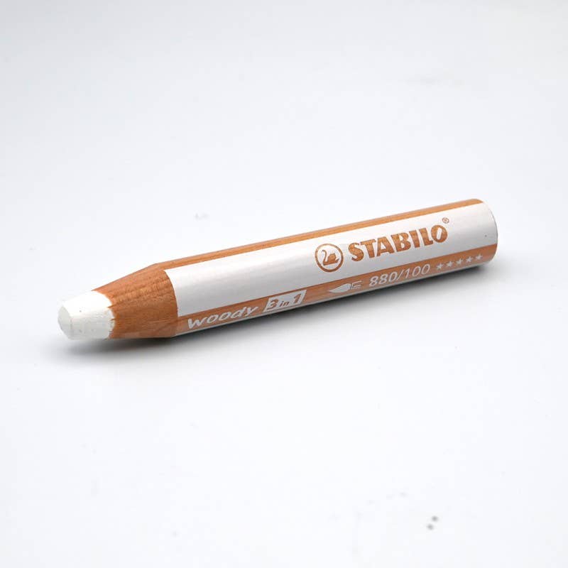 Crayon woody stabilo blanc