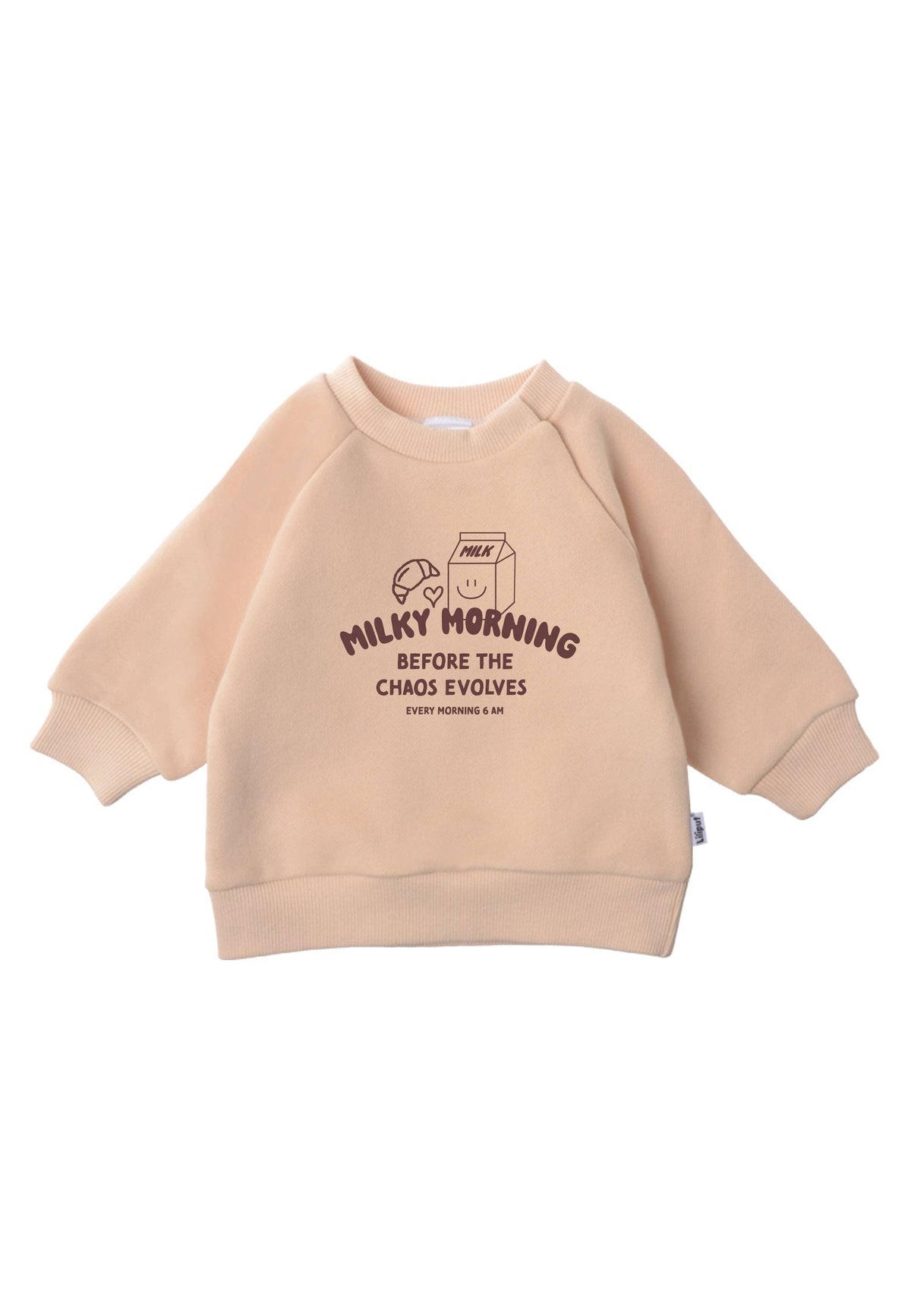Sweatshirt beige Milky Morning édition Mini and Me