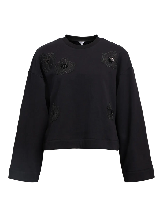 Sweat brodé fleurs CARLY