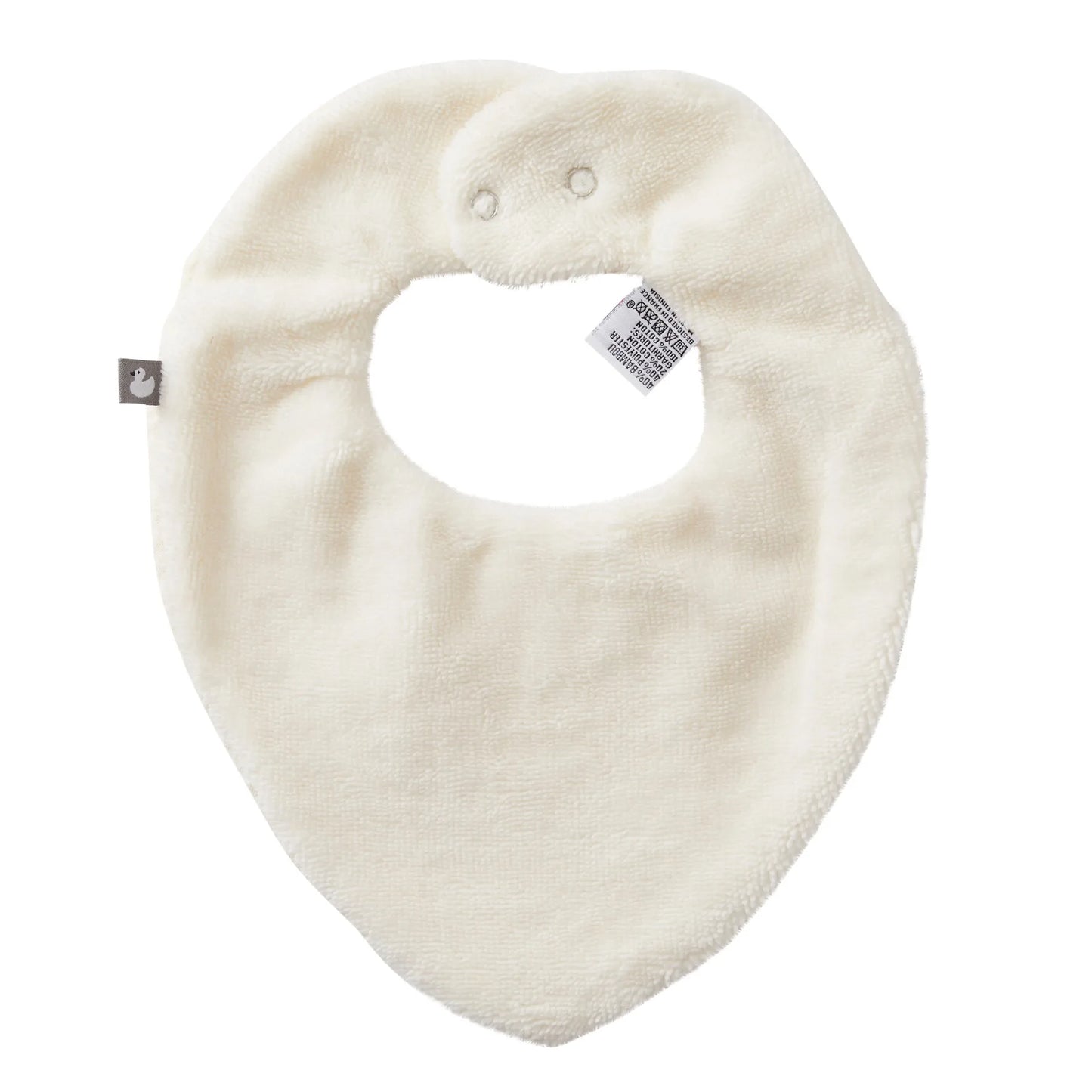 Bavoir Bandana réversible bambou/gaze de coton - Lait