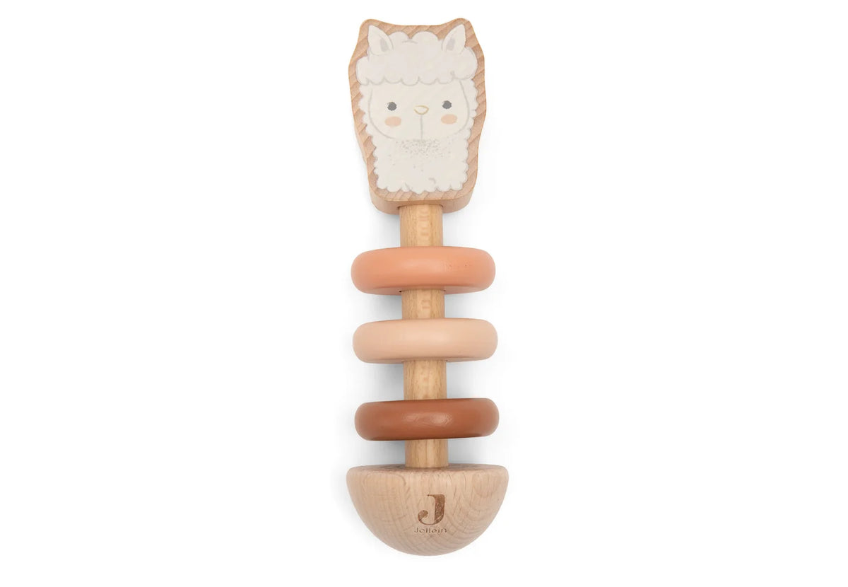 Hochet en bois Alpaca Paco