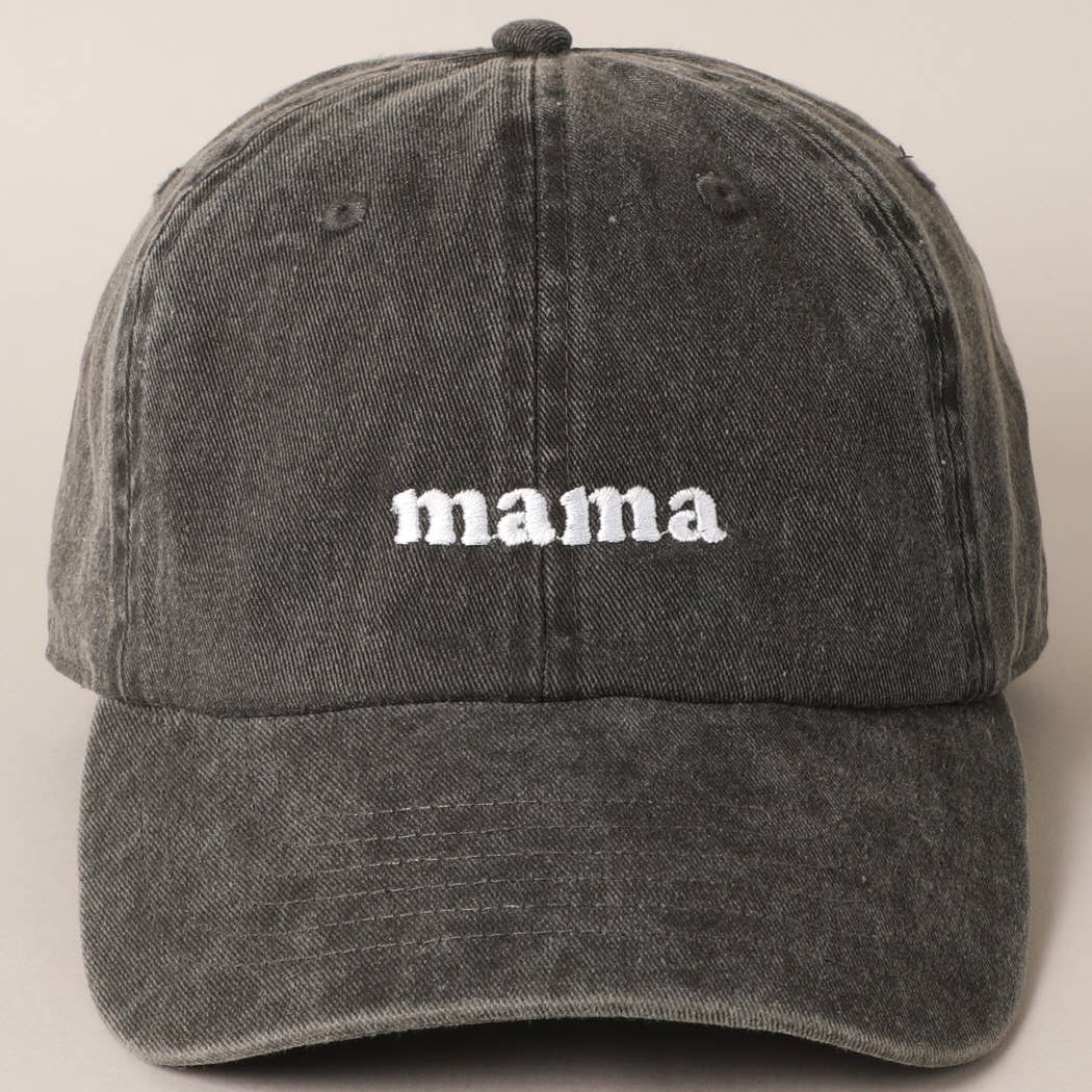 Casquette de baseball en coton brodée « mama »