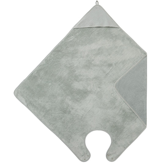 Cape de bain tablier vert de gris