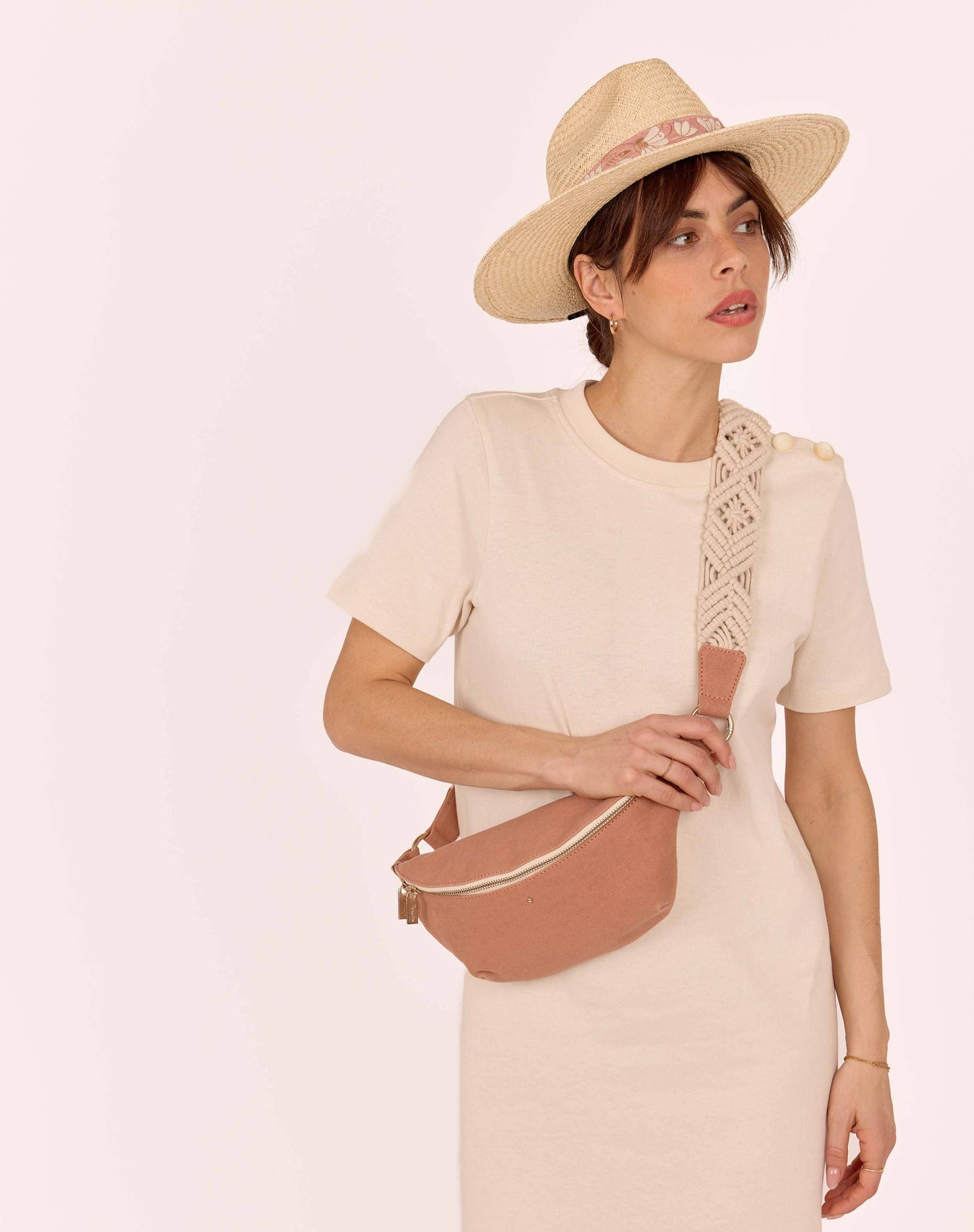 CHAPEAU PAILLE BRODÉ ROSE ROSALIE