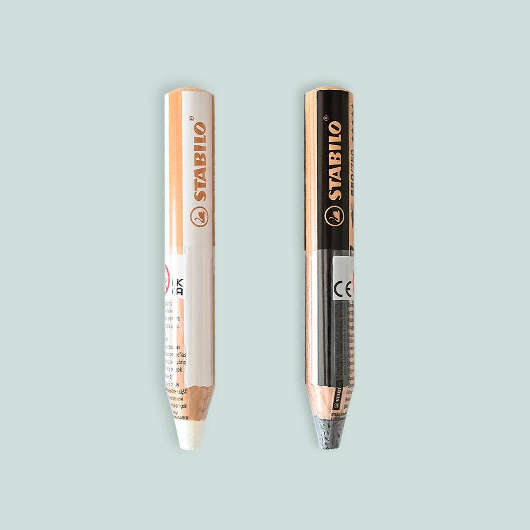 Crayon woody stabilo blanc