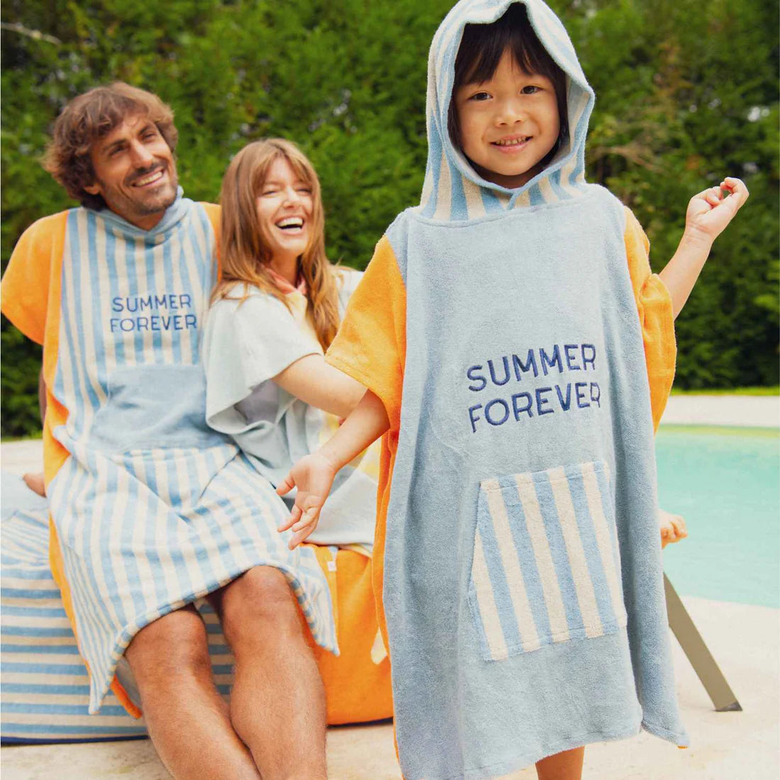 Ponchos éponge Summer Forever Bleu