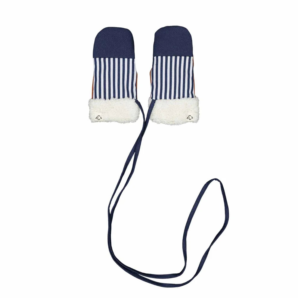 Moufles Tricolore Cotton Deperlant - High Five - Bleu Marine
