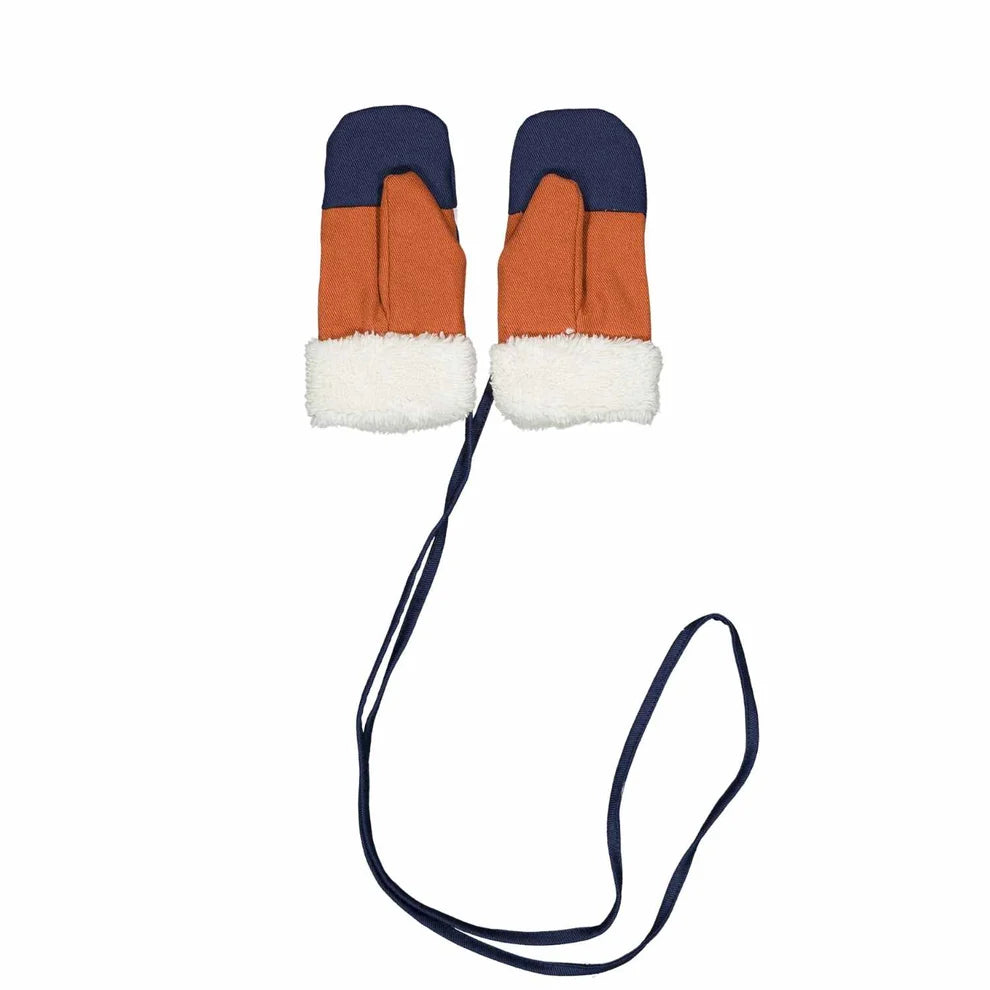 Moufles Tricolore Cotton Deperlant - High Five - Bleu Marine